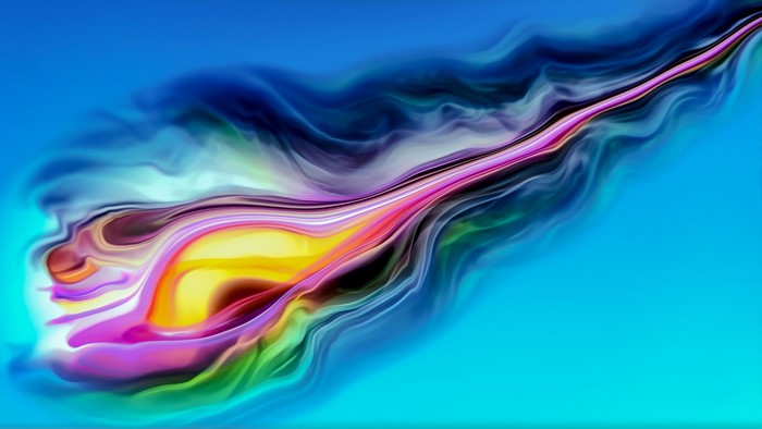 Colorful abstract digital art with smoke