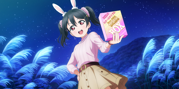 Yazawa Nico from Love Live! Sunshine holding a box