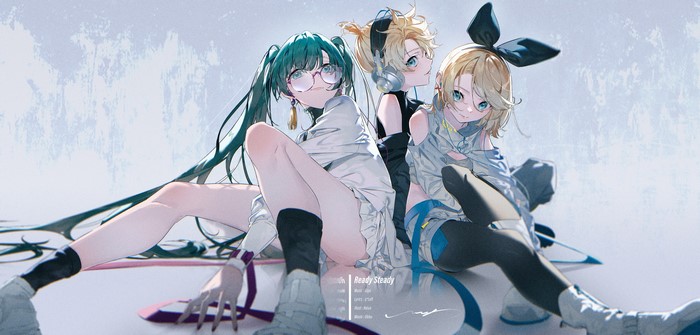 Hatsune Miku and Kagamine Twins Ready Steady