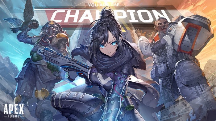 Bloodhound, Wraith, and Gibraltar from Apex Legends
