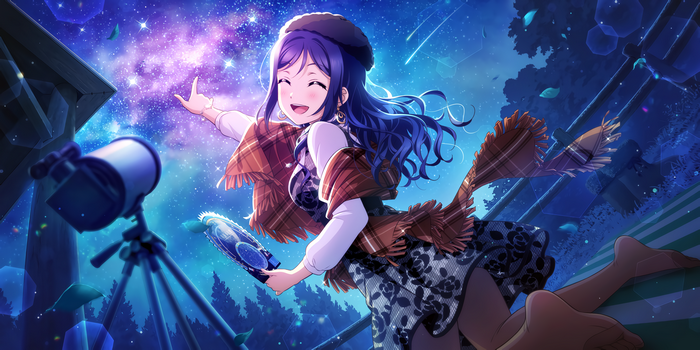 Matsuura Kanan from Love Live! Series stargazing