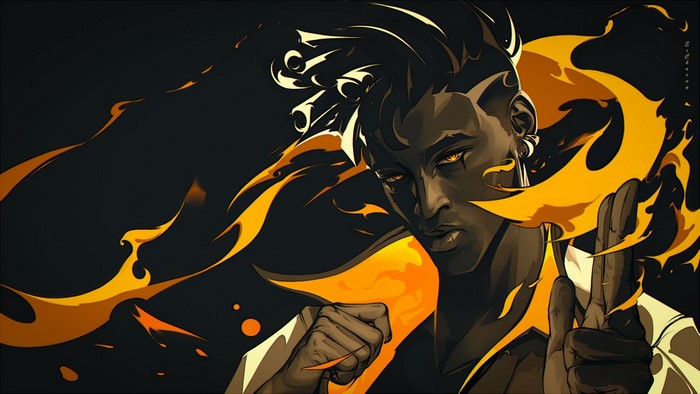 Phoenix from Valorant with fire effects