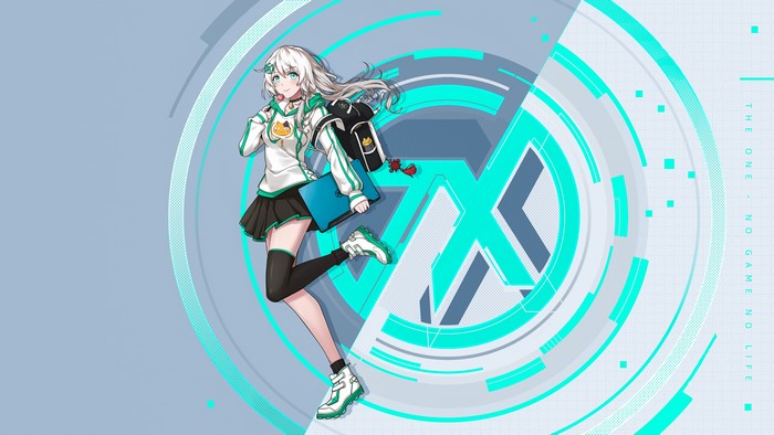 Anime girl with ASUS logo