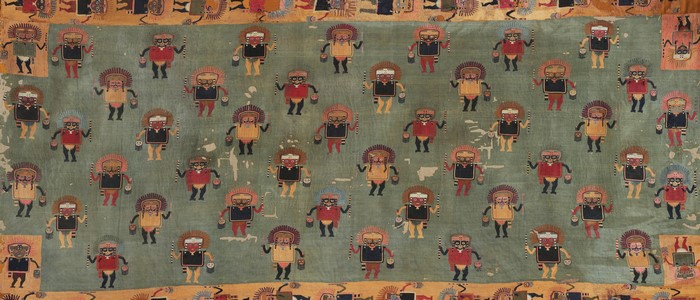 Peruvian textile with repeating figures