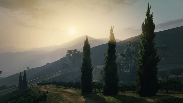 Grand Theft Auto V Tongva Hills Sunrise