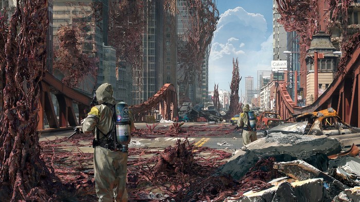 Post Apocalypse City with Biohazard Elements
