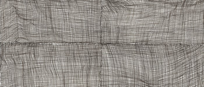 Ink drawing on paper with wavy lines