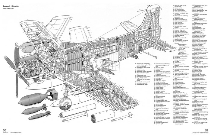 4K, infographics, Cross Section, blueprints, Douglas A-1 Skyraider ...