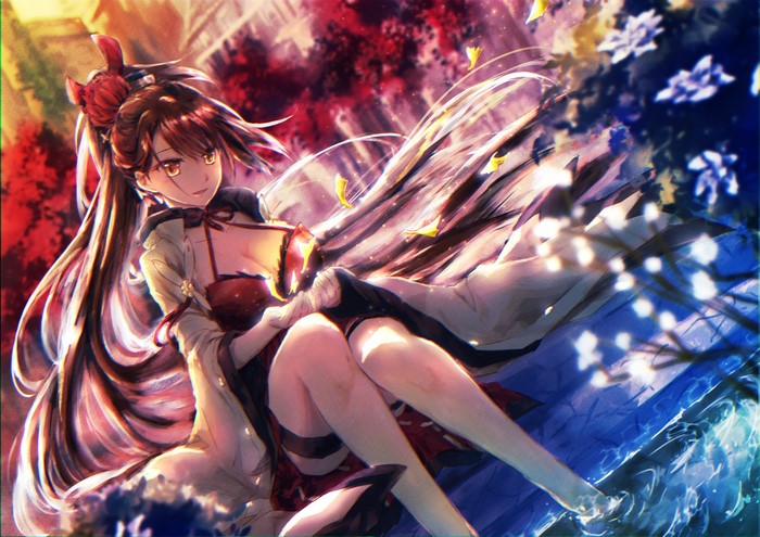 Zuikaku from Azur Lane in a garden