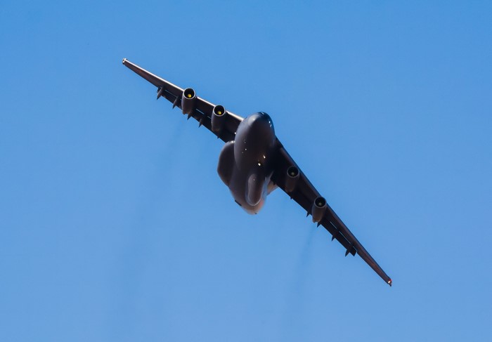 Chinese Air Force Transport Aircraft in Flight