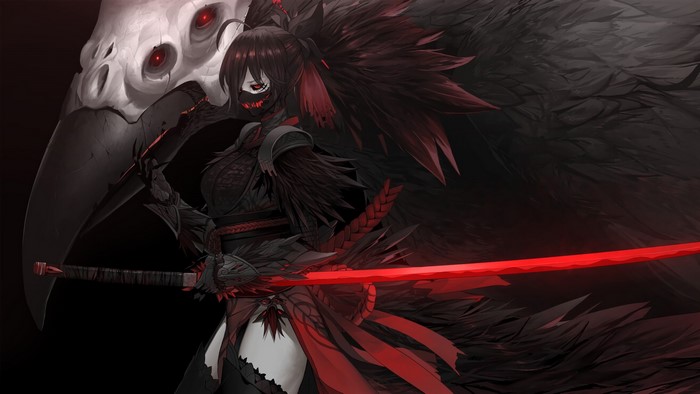 Raven Branwen with Red Katana from RWBY
