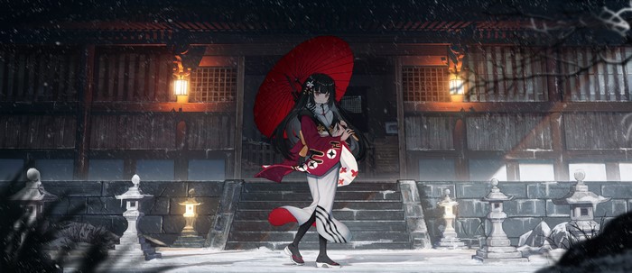 Type 100 from Girls Frontline in winter
