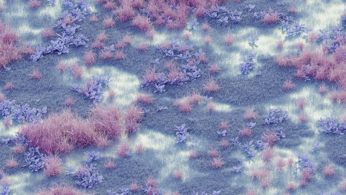 Pastel nature grass digital art