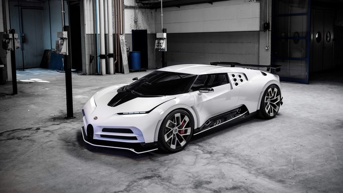 Bugatti Centodieci in a garage