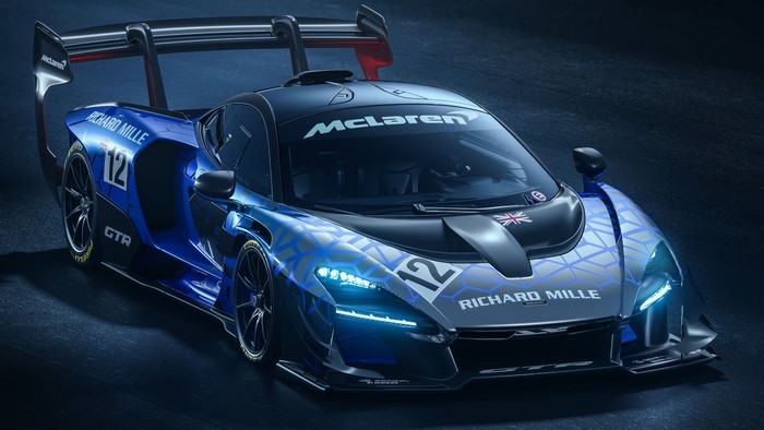 McLaren Senna GTR race car with number 12