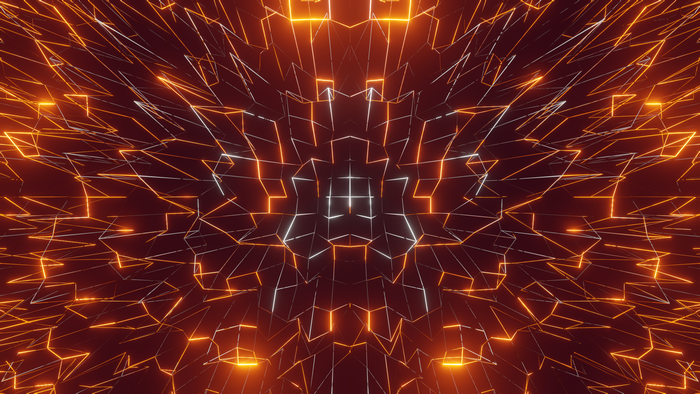 Abstract glowing geometric symmetry 4K