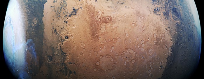4K Mars planet with craters