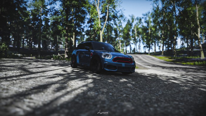 Blue Mini Countryman JCW in Forza Horizon 4