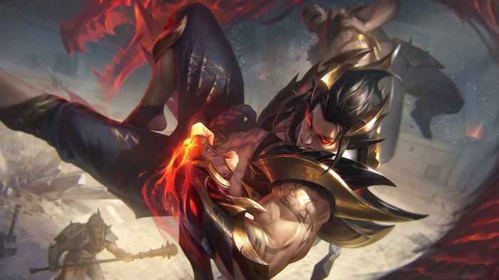 Sett from League of Legends with Dragon