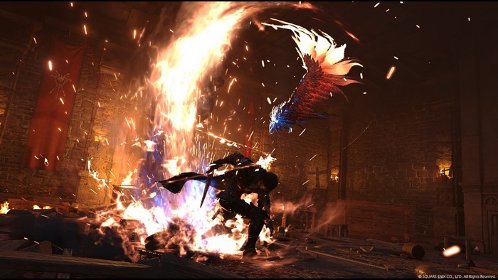 4K Final Fantasy XVI battle