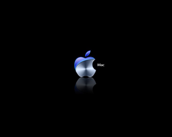 Apple Mac logo on black background