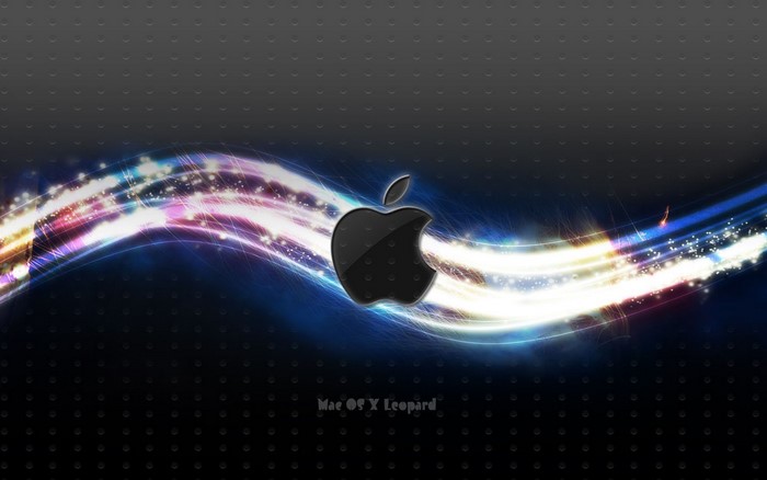 Apple Logo with Mac OS X Leopard