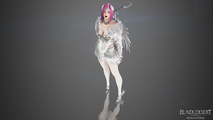 Girl from Black Desert Online with Pink Hair and Wings