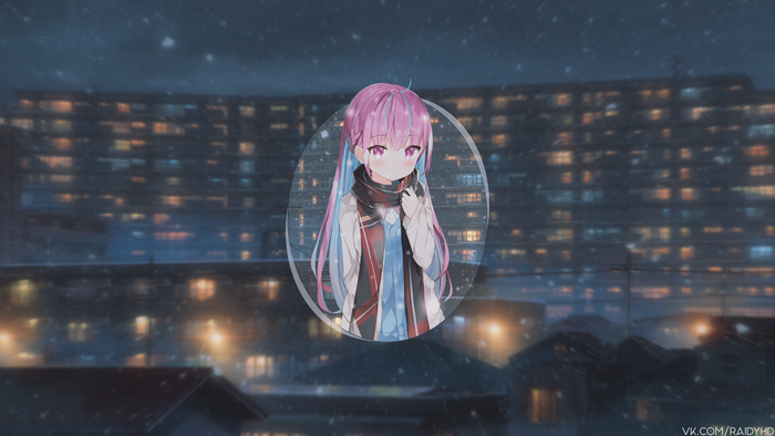 Minato Aqua from Hololive in Snow