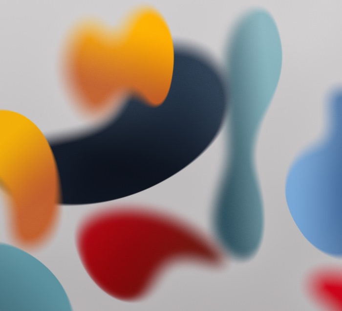 Apple iOS 15 Default Light Abstract Shapes