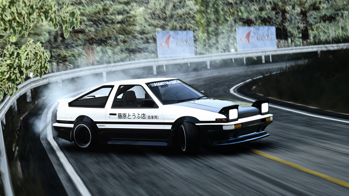Toyota Corolla AE86 drifting in Assetto Corsa
