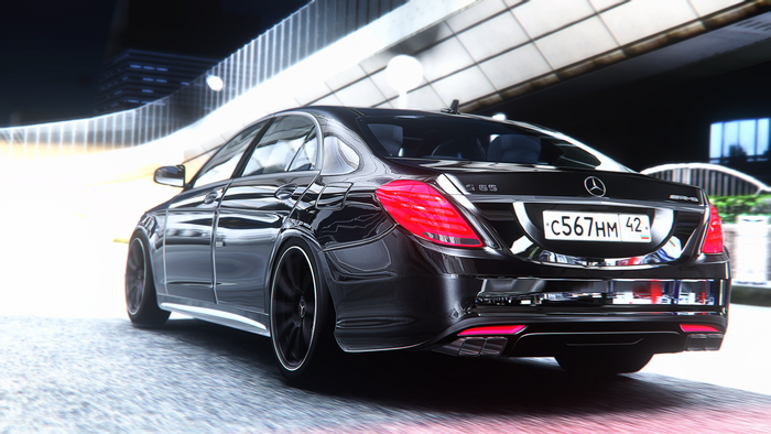 Mercedes-Benz S65 AMG drifting in Assetto Corsa