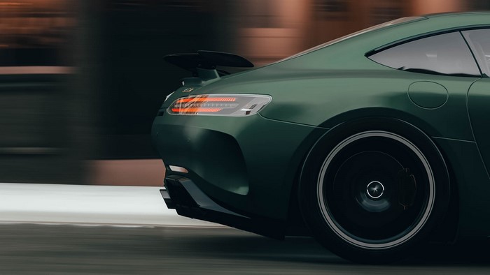 Mercedes-AMG GT R sports car in motion