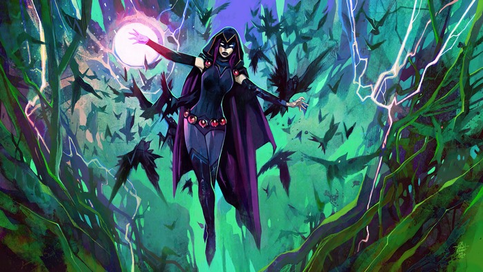 Fortnite Loading Screen: Raven summoning birds and lightning