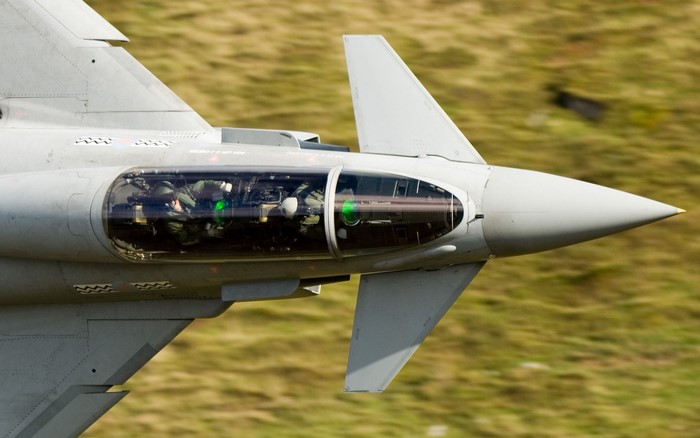 Eurofighter Typhoon military aircraft cockpit
