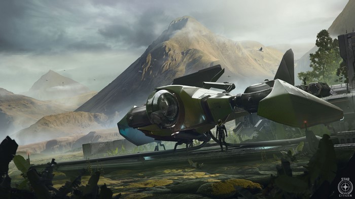 Star Citizen artwork of a vehicle on SanTok Yai