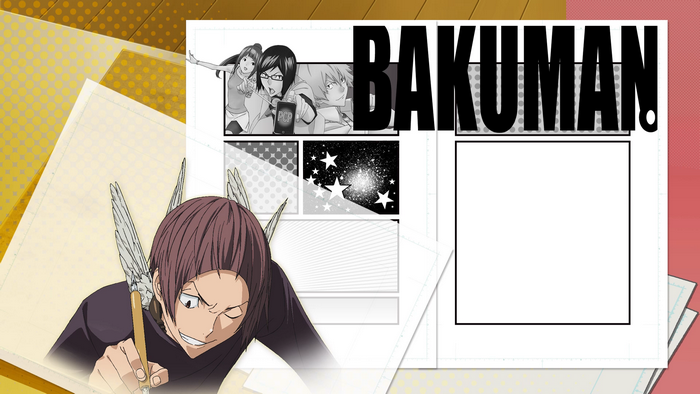 Bakuman manga panels with Eiji Niizuma
