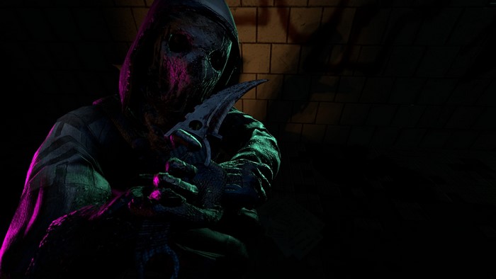 The Legion from Dead by Daylight holding a knife