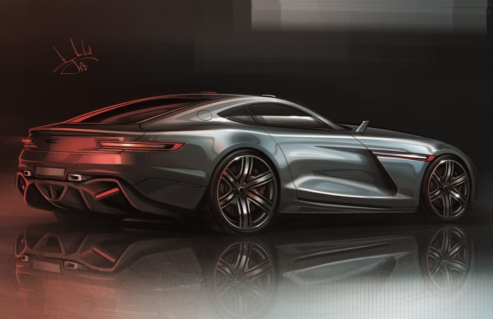 Aleksandr Sidelnikov concept art of a sports car