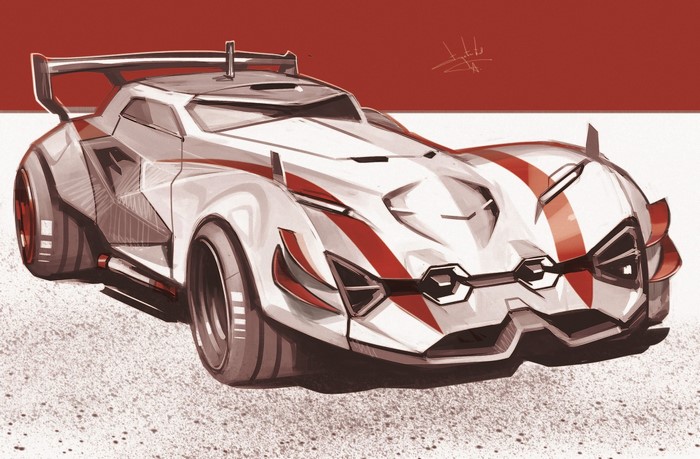 Concept sports car by Aleksandr Sidelnikov