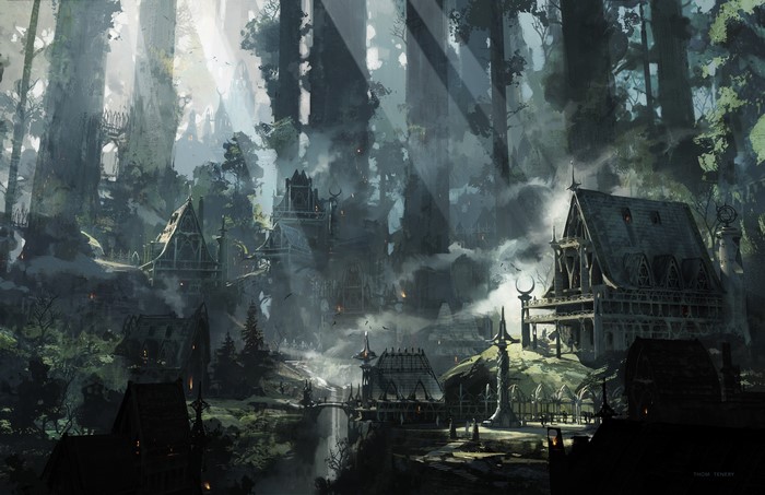 Fantasy Village in Forest