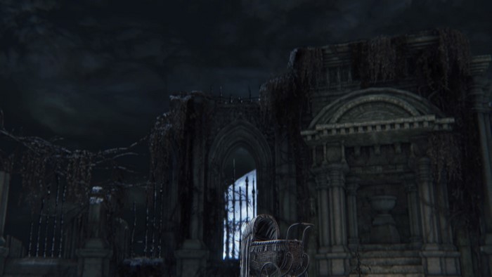Bloodborne screenshot of a creepy abandoned building