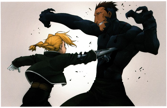 Edward Elric and Greed from Fullmetal Alchemist