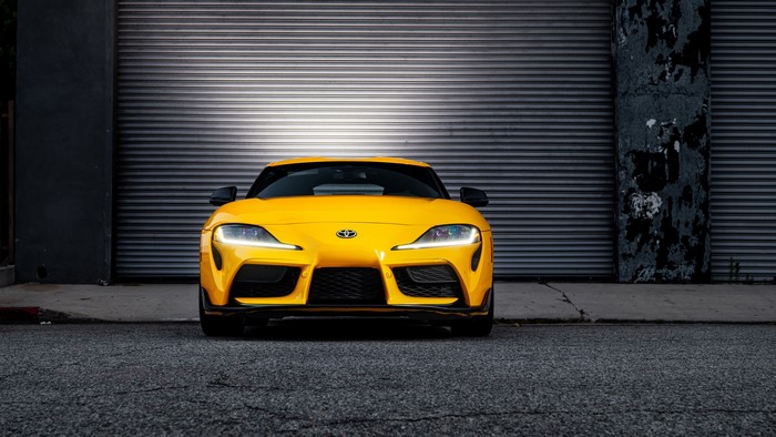 Yellow Toyota Supra MK5 Front View