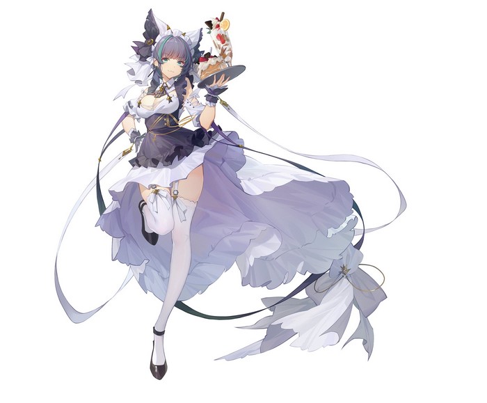 Cheshire from Azur Lane serving dessert