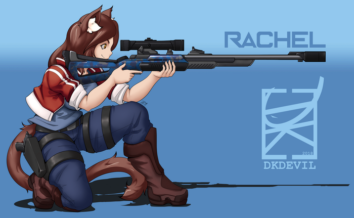 Rachel with sniper rifle