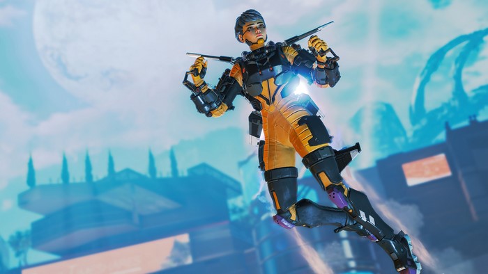 Valkyrie in Apex Legends in a futuristic suit