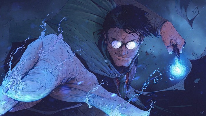 Harry Potter casting a spell