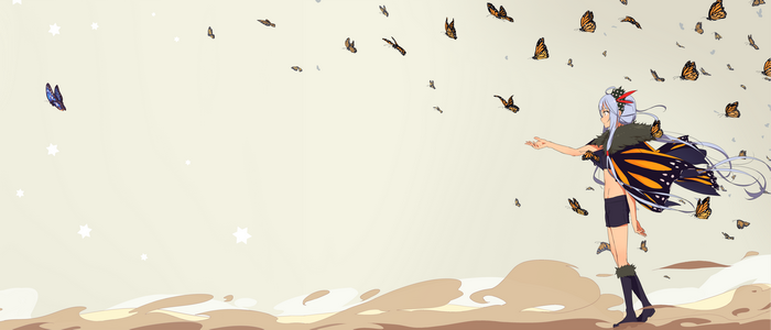 4K Xingchen from Vocaloid with Butterflies