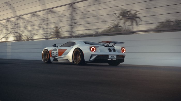 Ford GT Mk II race car on a track