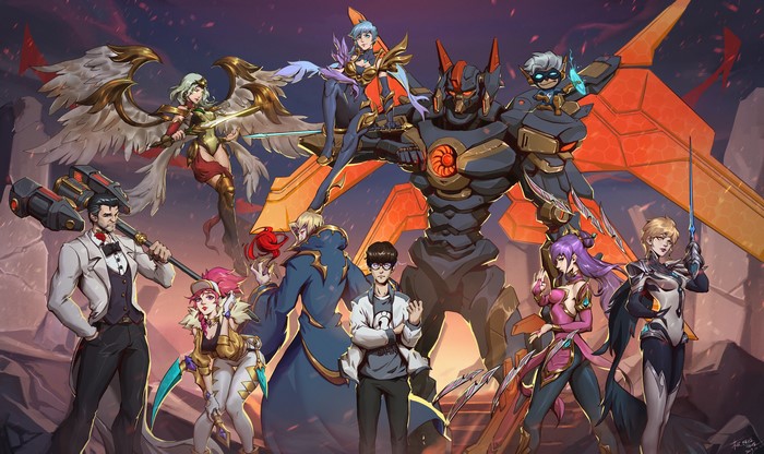 League of Legends characters with Invictus Gaming players
